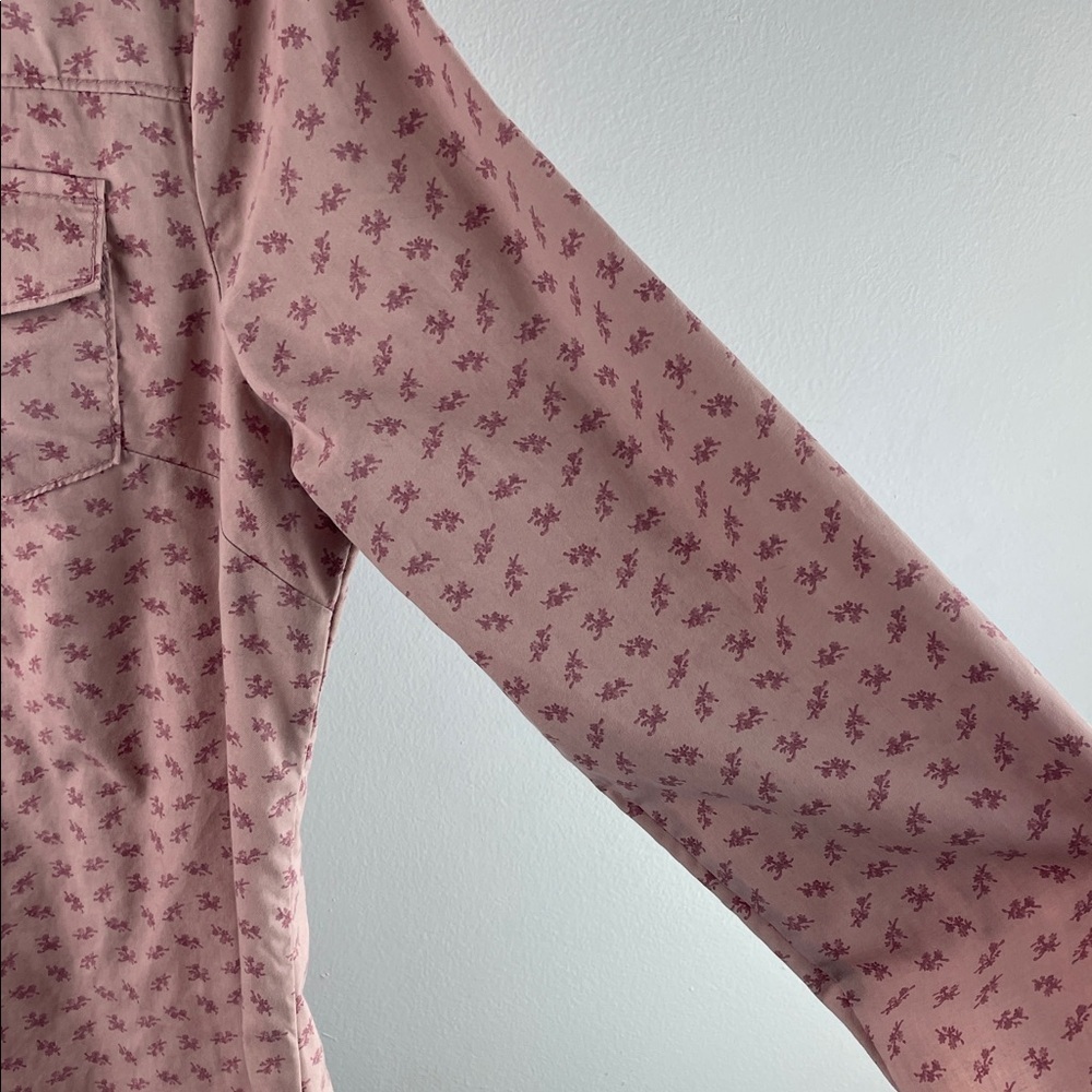 Ruff Hewn Pink Floral Button Down Shirt Size L - Picture 4 of 6